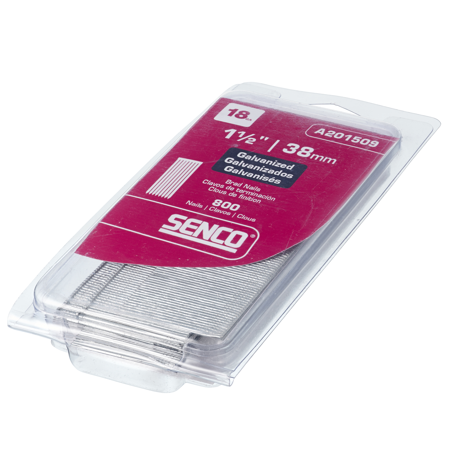 Senco 1-1/2 in. 18 Ga. Straight Strip Galvanized Brad Nails 800 pk