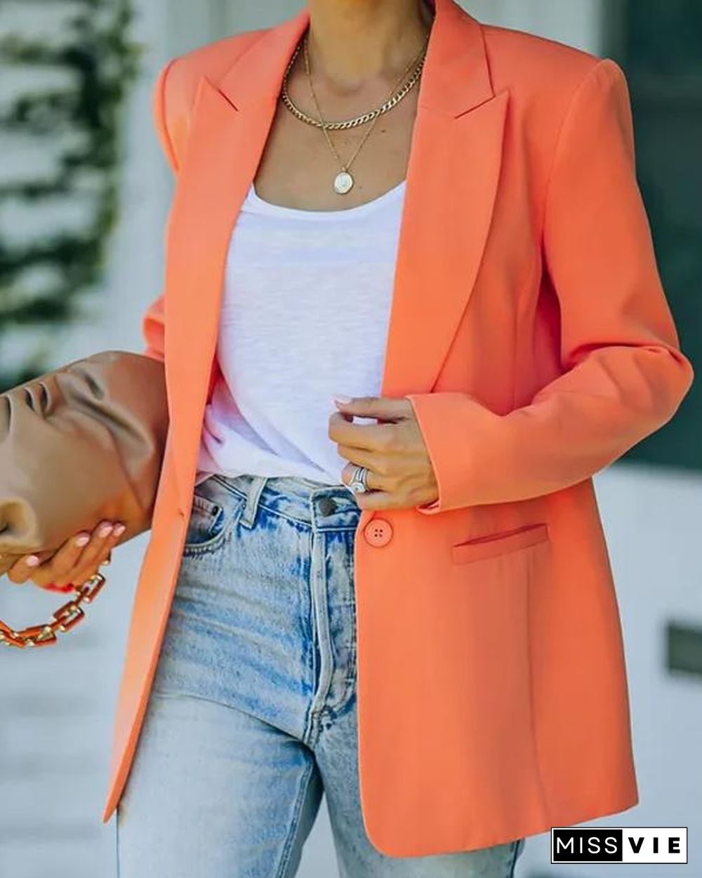 Candy Color Leisure Suit Blazer