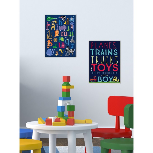 Planes Trains Trucks And Toys Stretched Canvas Kids x27 Wall Art 16 quot x20 quot x1 5 Stupell Industries