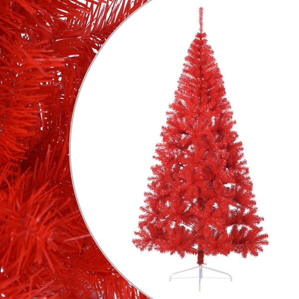 vidaXL Christmas Tree Decoration Artificial HalfCircle Tree with Stand PVC