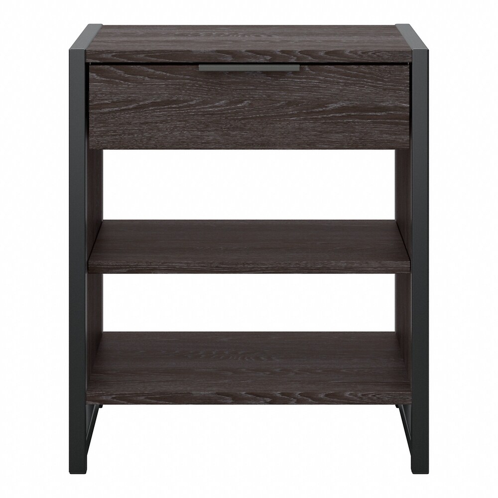 Atria Small End Table with Drawer and Shelves by Bush Furniture