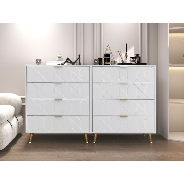 37in Modern 4-Drawer Wooden Storage Cabinet Chest - - 37782644