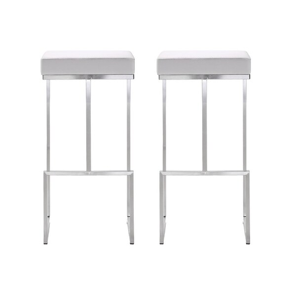 Ferrara Stainless Steel Barstool (Set of 2)