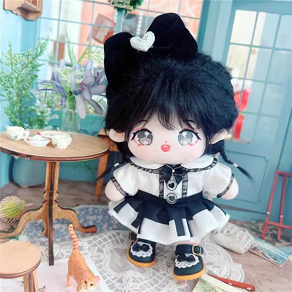 20cm Plush Doll Minimalist Skirt Headwear Shirt 8in Soft Toy Dress Up