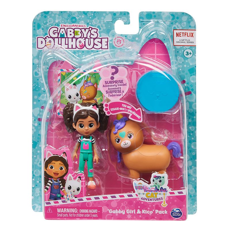 Spin Master Gabby's Dollhouse Gabby Girl and Kico the Kittycorn Toy Figures Pack