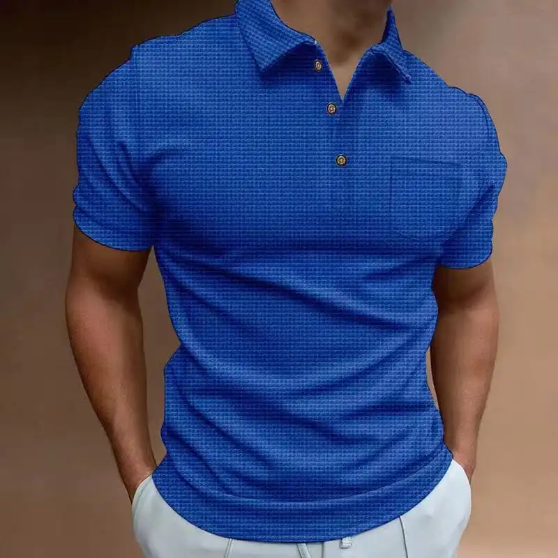 Men's Waffle Polo Shirt