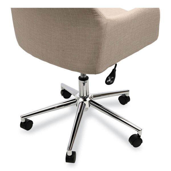 Workspace by Alera Mid-Century Task Chair， Supports Up to 275 lb， 18.9