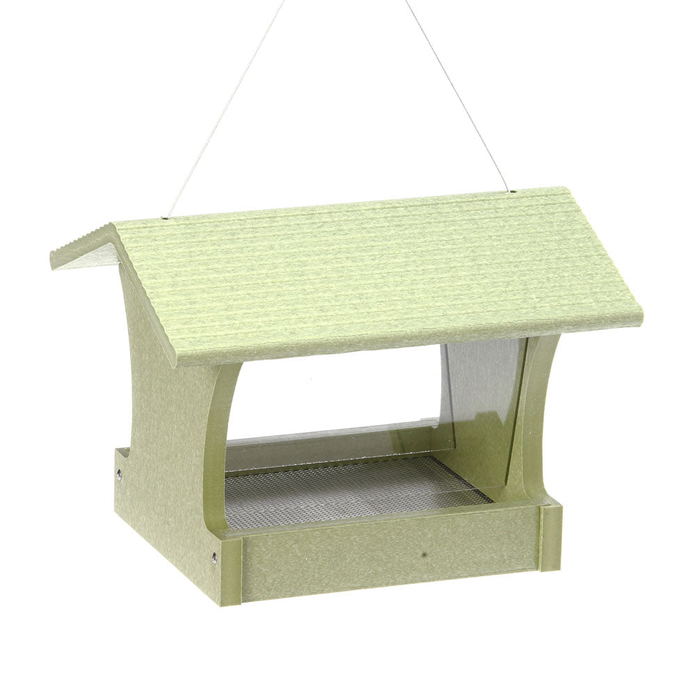 Birds Choice Medium Hopper Bird Feeder in Green Recycled Plastic