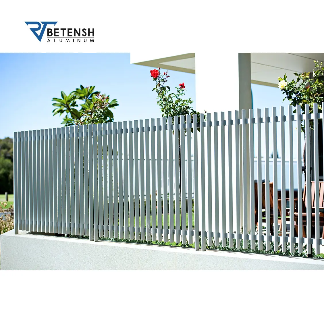 China Factory price Supply power coated Modern Design aluminum blade fence