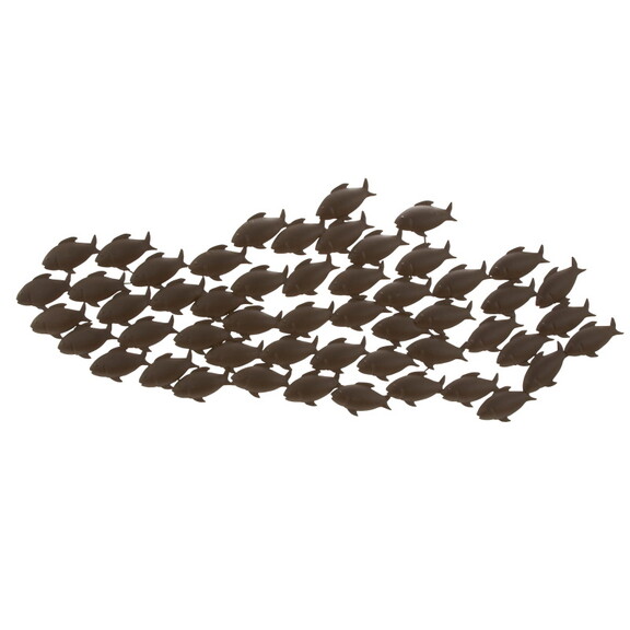 Attractive Metal Fish Wall Decor in Bronze B056710...