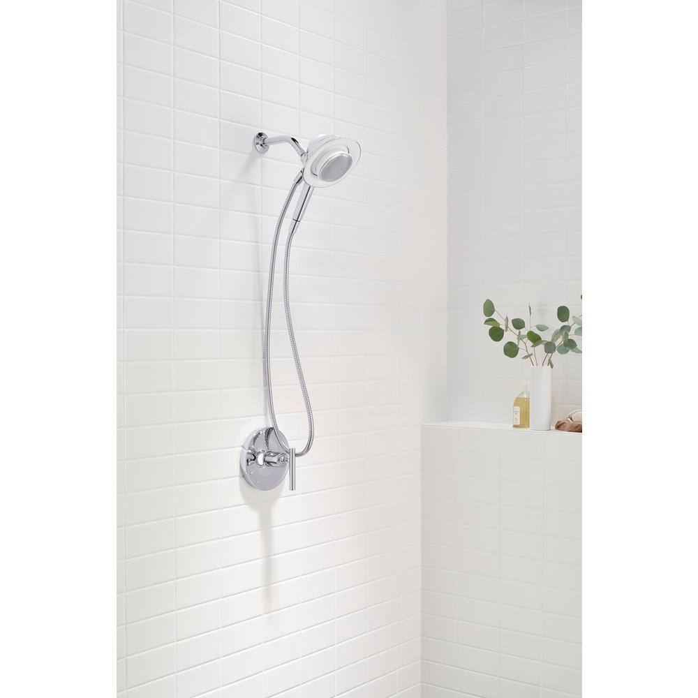 KOHLER Moxie 1-Spray Patterns with 1.75 GPM 6 in. Wall Mount Handheld Shower Head with Speaker in Polished Chrome 28241-GKE-CP