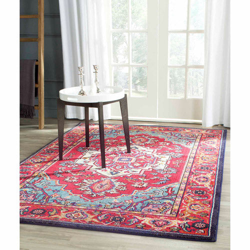 SAFAVIEH Monaco Collection MNC207C Red / Turquoise Rug