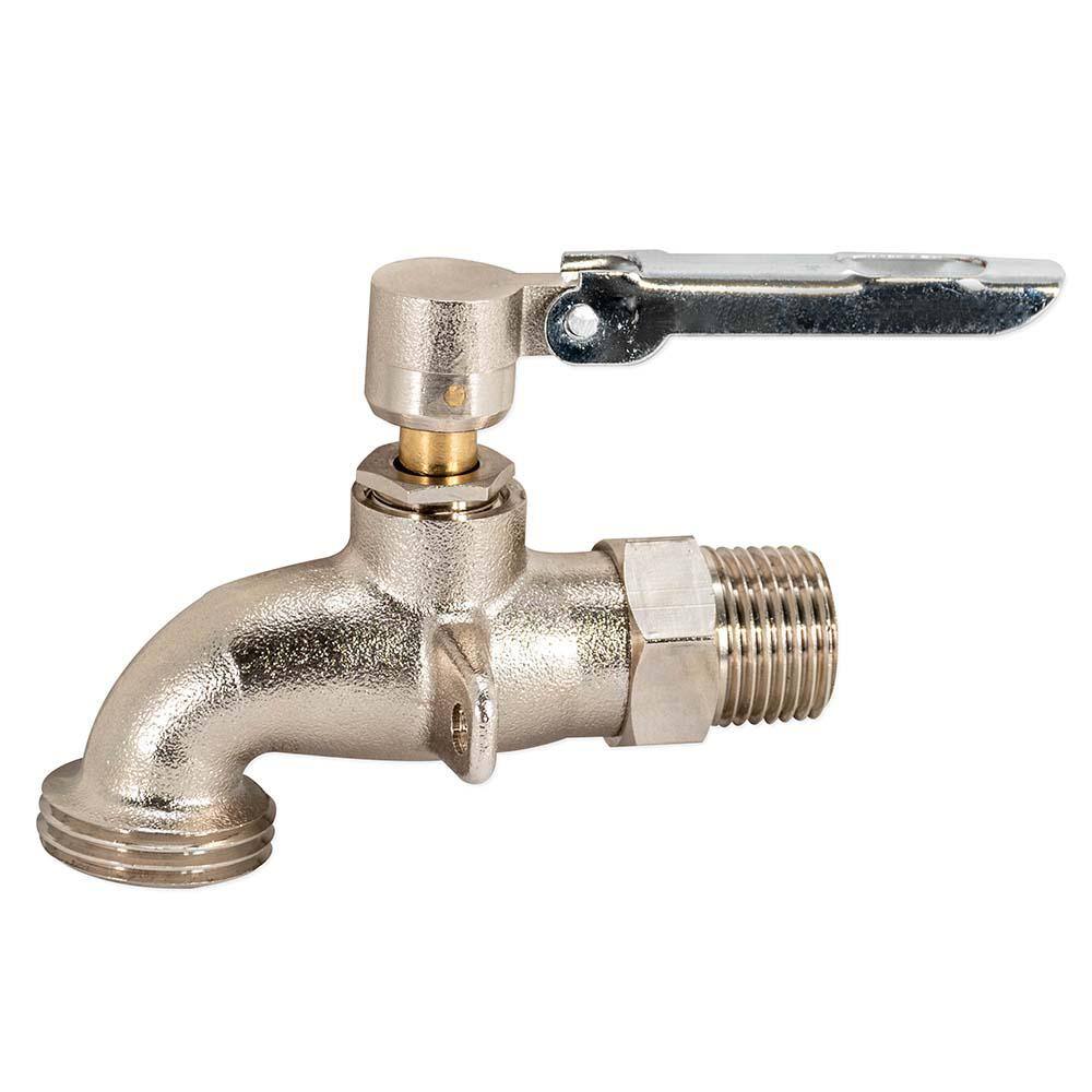 EZ-FLO 12 in. MIP Brass Hose Bibb with Locking Mechanism 20182