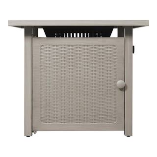 Hampton Bay 28 in. Outdoor Steel Propane Gray Gas Fire Pit Table GFT-82828