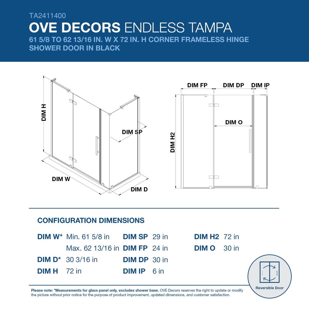 Endless Tampa Corner 61 5/8 to 62 13/16\