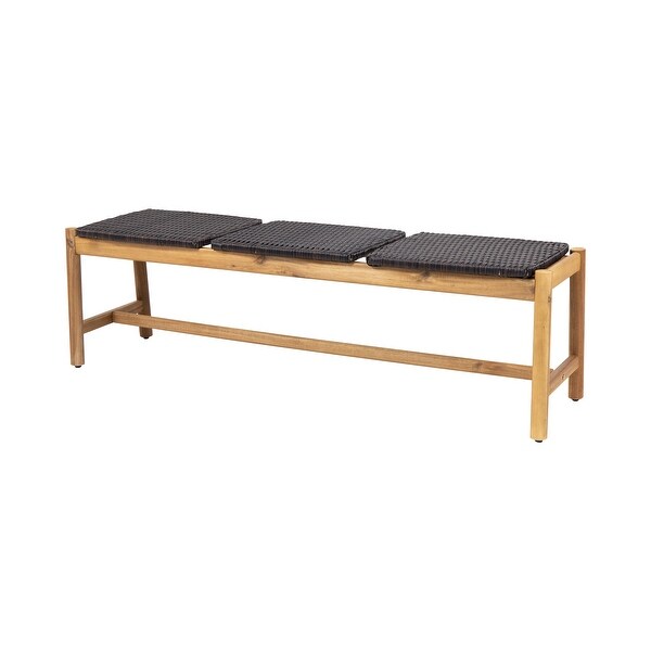 Cambria Wicker Bench by Christopher Knight Home