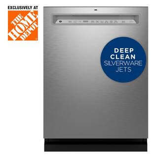 GE 24 in. Fingerprint Resistant Stainless Steel Front Control Built-In Tall Tub Dishwasher with 3rd Rack 45 dBA GDF670SYVFS