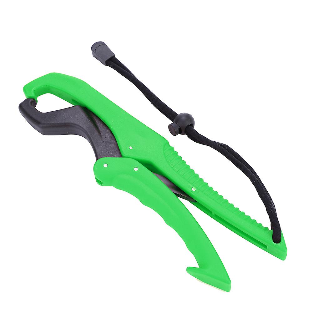 Fishing Gripper Gear Tool Abs Grip Tackle Holder Fish Clamp With Adjustable Rope (green， L)