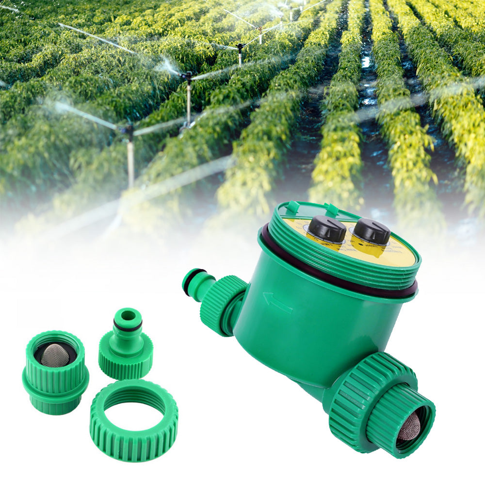 Anself Analog Two Dial Water Timer Valve Automatic Electronic Garden Watering Tap Irrigation Controller