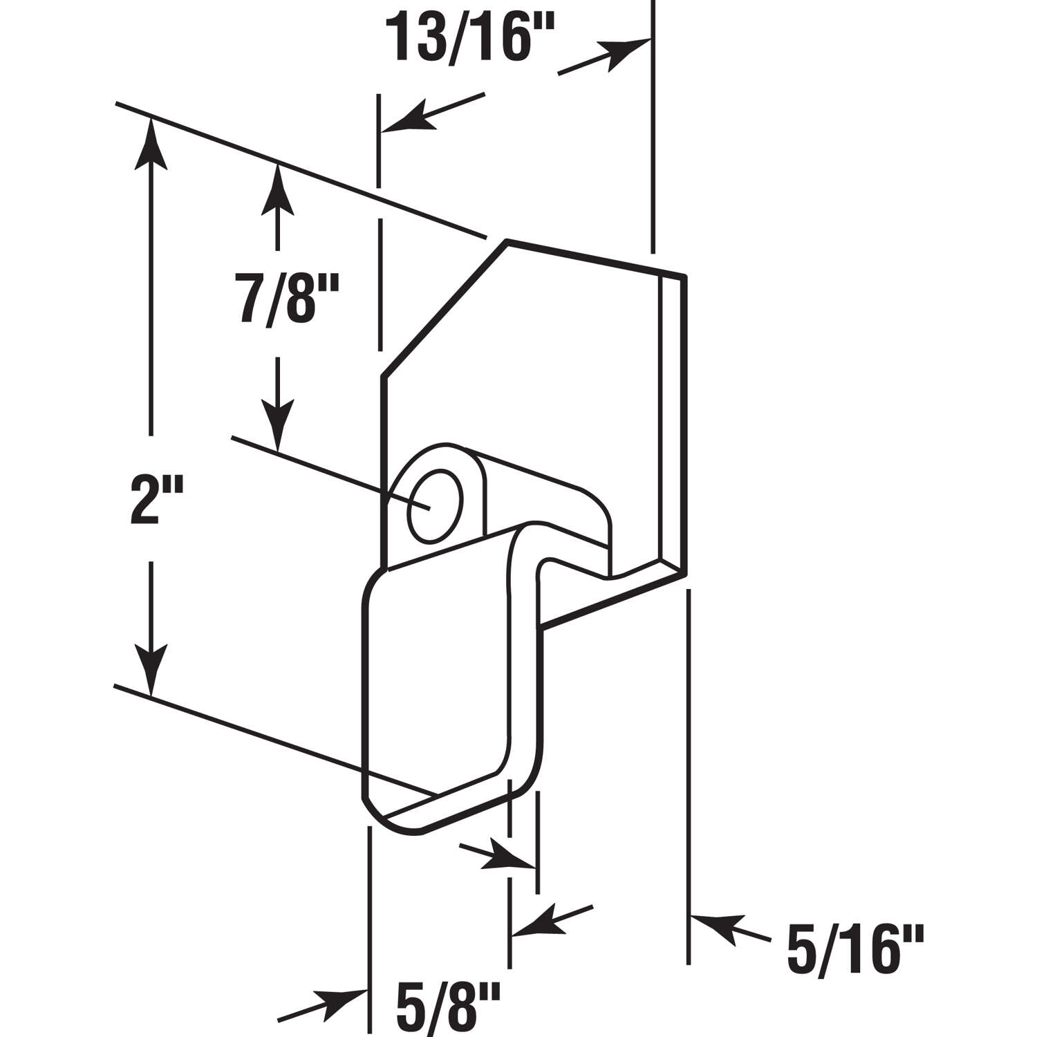 Prime-Line Matte White Plastic Bi-fold Door Wheel Guide 1 pc