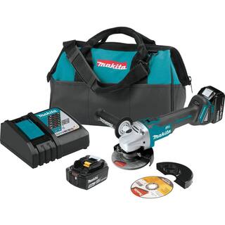 Makita 18V LXT Brushless Cordless 4-12 in.5 in. Cut-OffAngle Grinder KitBonus 5 in. Dust Extracting Surface Grinding Shroud XAG04T-195236-5