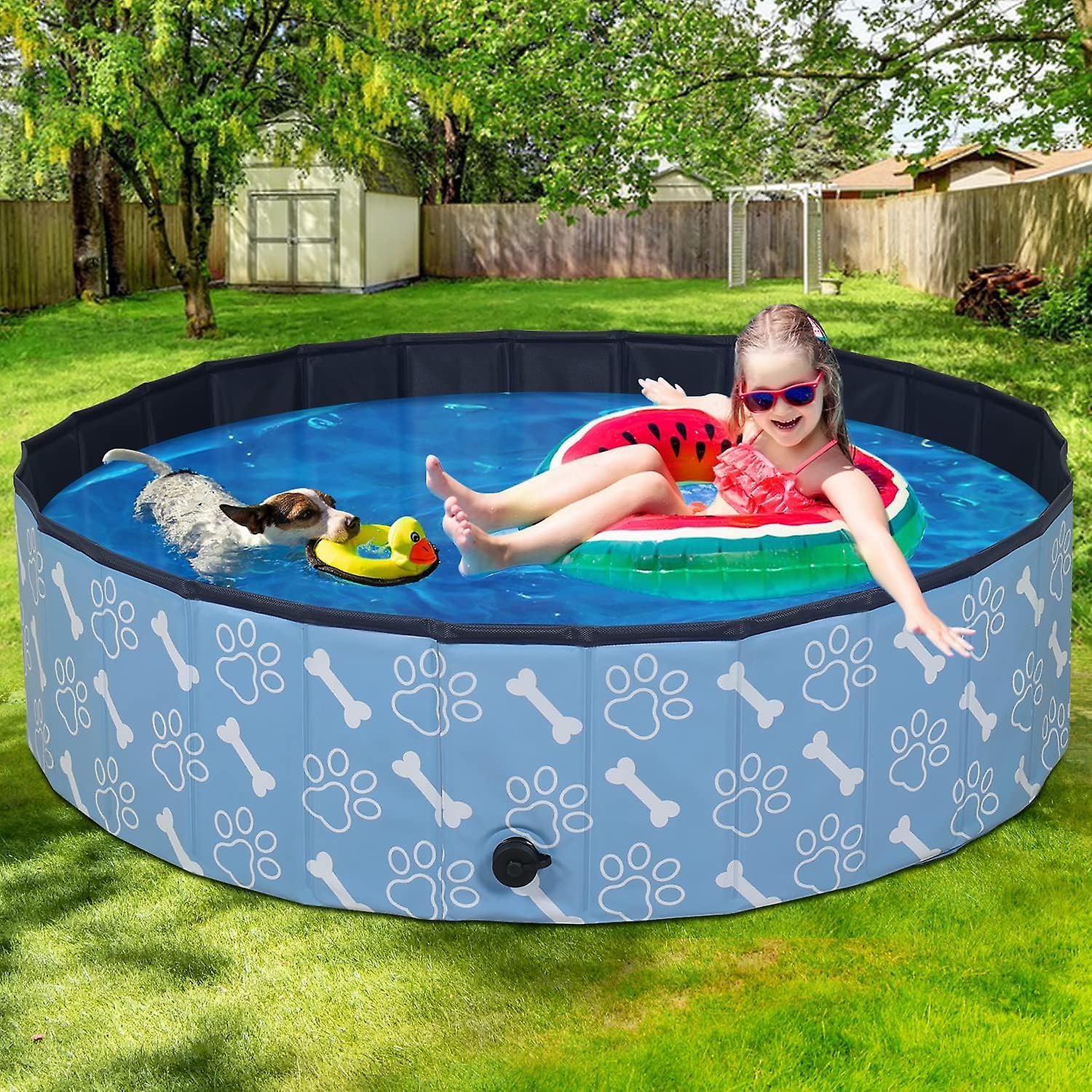 Foldable Dog Pet Bath Pool Collapsible Dog Pet Pool Bathing Tub Kiddie Pool For Large Dogs  Puppies And Cats (s 48inch/4ft)