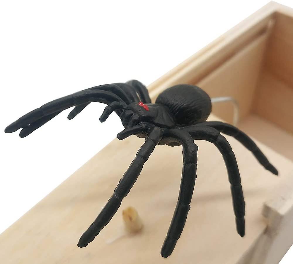 Spider Prank Scare Boxwooden Surprise Boxhandmade Fun Practical Surprise Joke Boxes ，gags and Practical Joke Toys Halloween