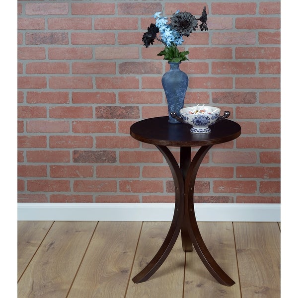 Noble Myra Bentwood Side Table- Mocha Walnut