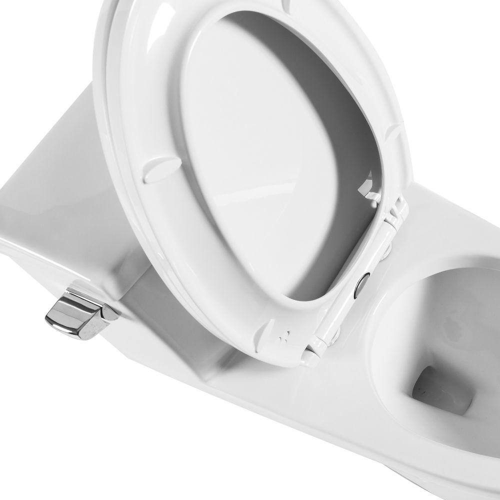 Satico 12 in. Rough-In 1-Piece Single 1.28 GPF Single Flush Elongated 1-Piece Toilet in. White (Seat Included) WHTT17T