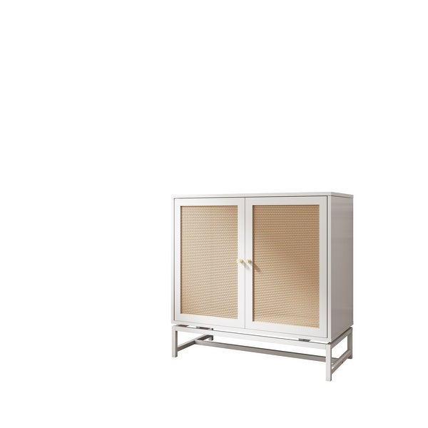 Rattan 2 door storage cabinet