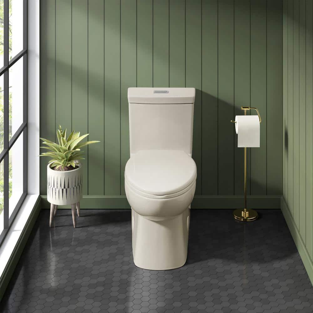 Swiss Madison Classe 1Piece 1116 GPF Dual Flush Elongated Toilet in Bisque Seat Included