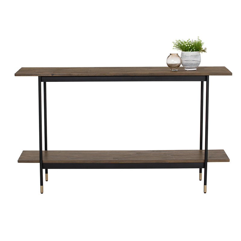 HAMILTON Console Table Solid Acacia Wood 140cm - Toffee