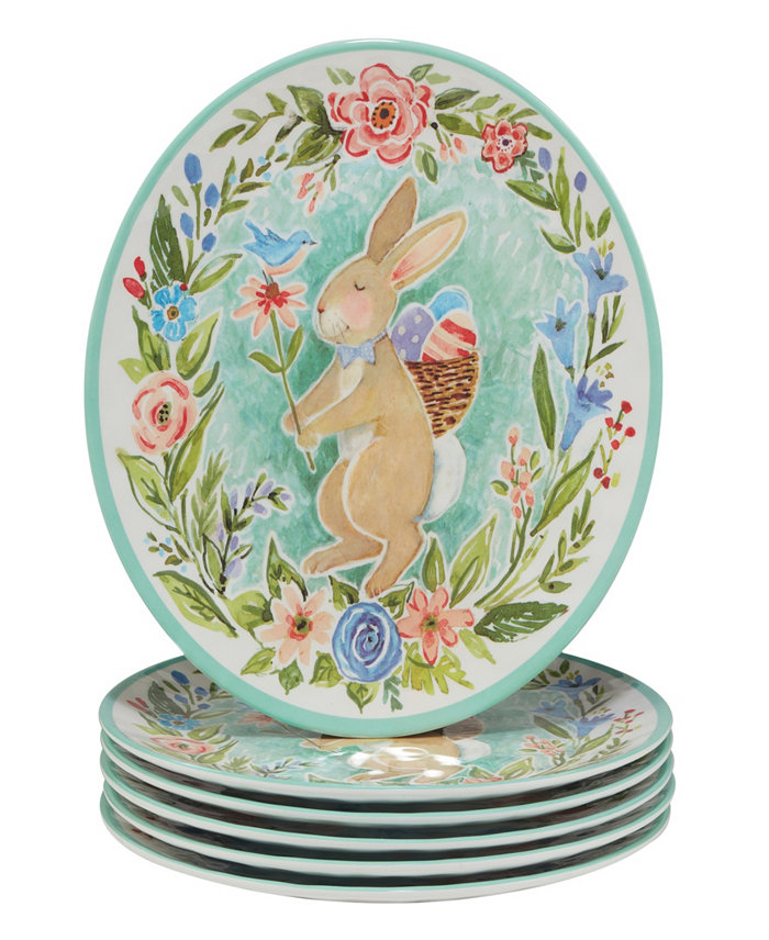 Certified International Joy of Easter Melamine Set 6 Dinner Plate