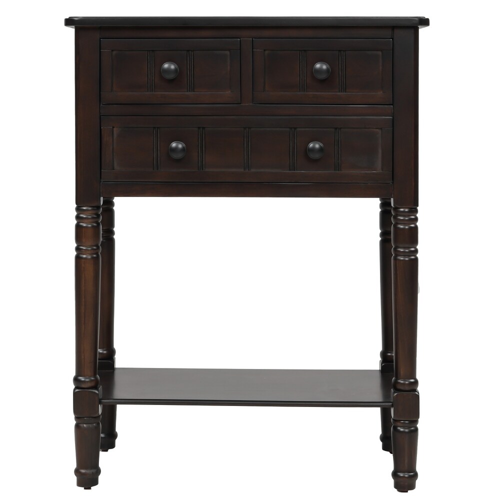 Copper Grove Colby 3 drawer Console Table with Bottom Shelf