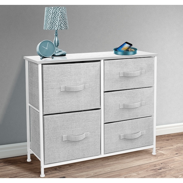 Dresser w/ 5 Drawers - Furniture Storage Tower Unit for Home， Bedroom - - 26062248