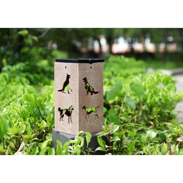 Portable Dog Cut Out Decorative Outdoor Lantern Clear