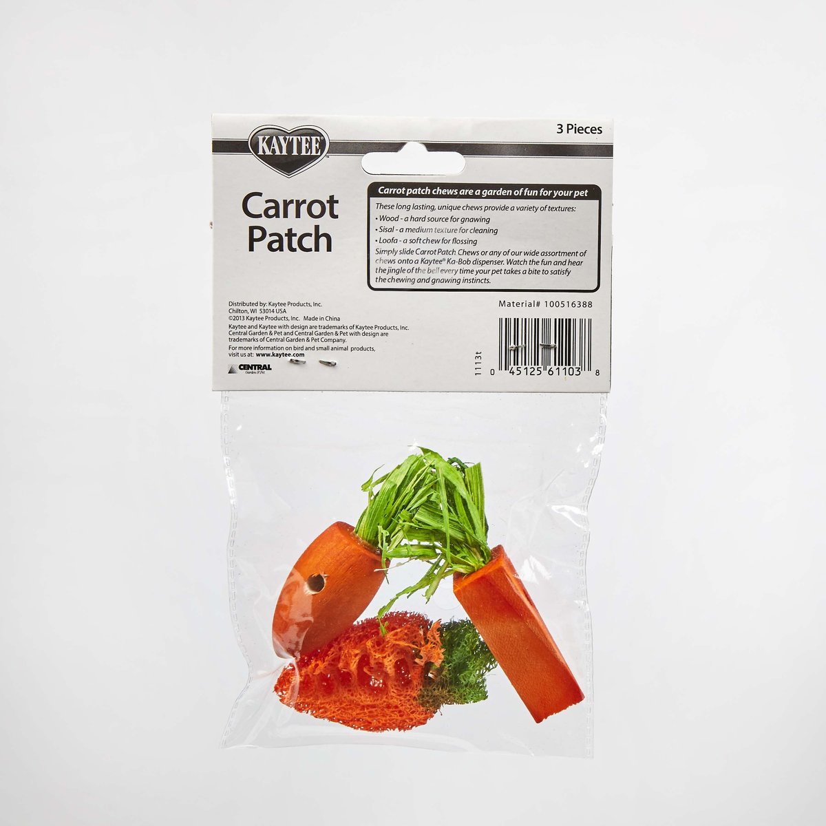 Kaytee Carrot Patch Variety Small Animal Chew Toy