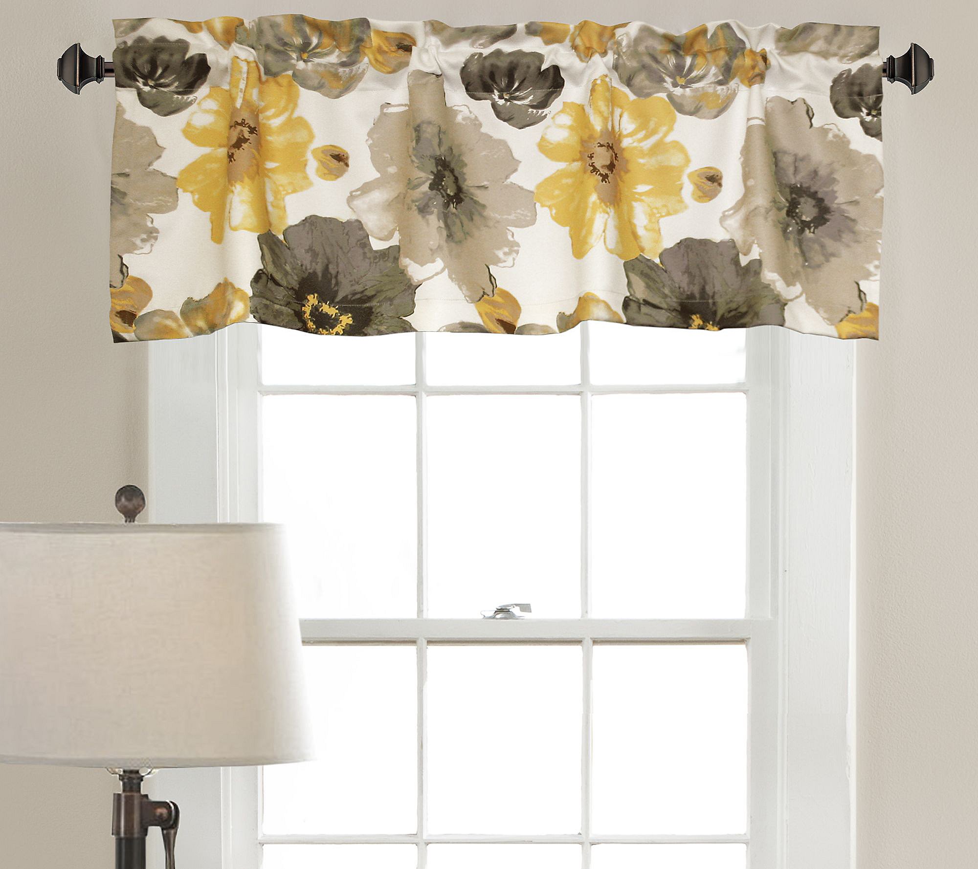 Leah Single Room-Darkening Valance by Lush Decor