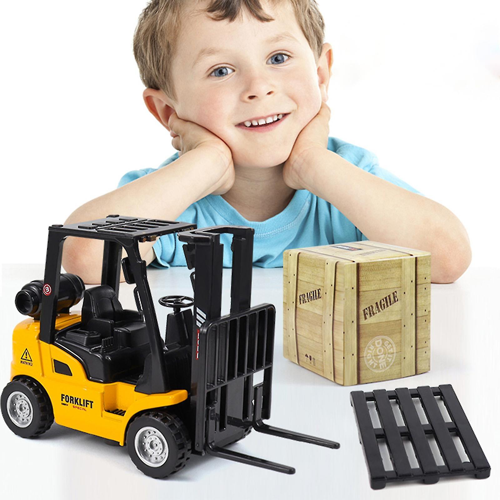 Children's Alloy Toy Mini Pull Back Engineering Truck Construction Engineering Forklift