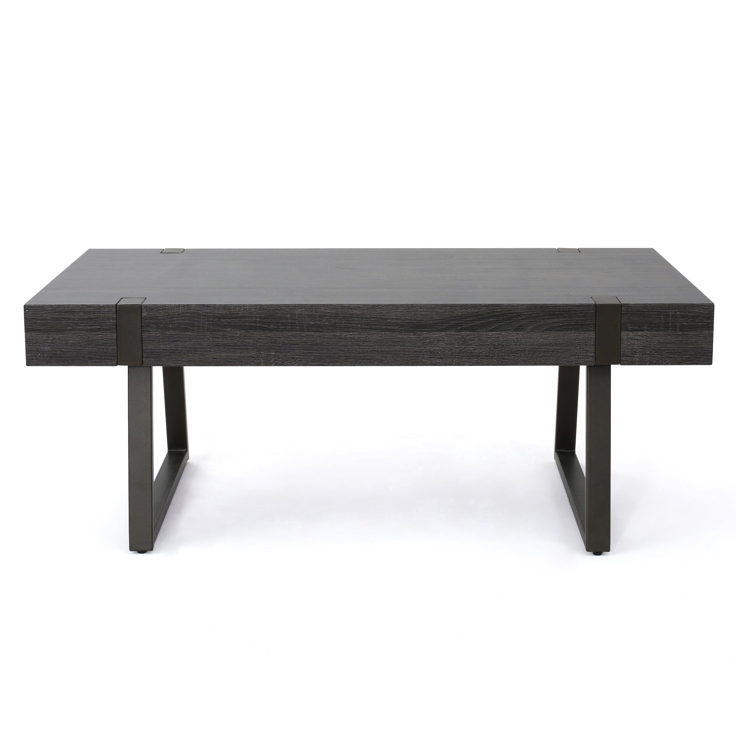 Genwa Black Oak Wood Coffee Table