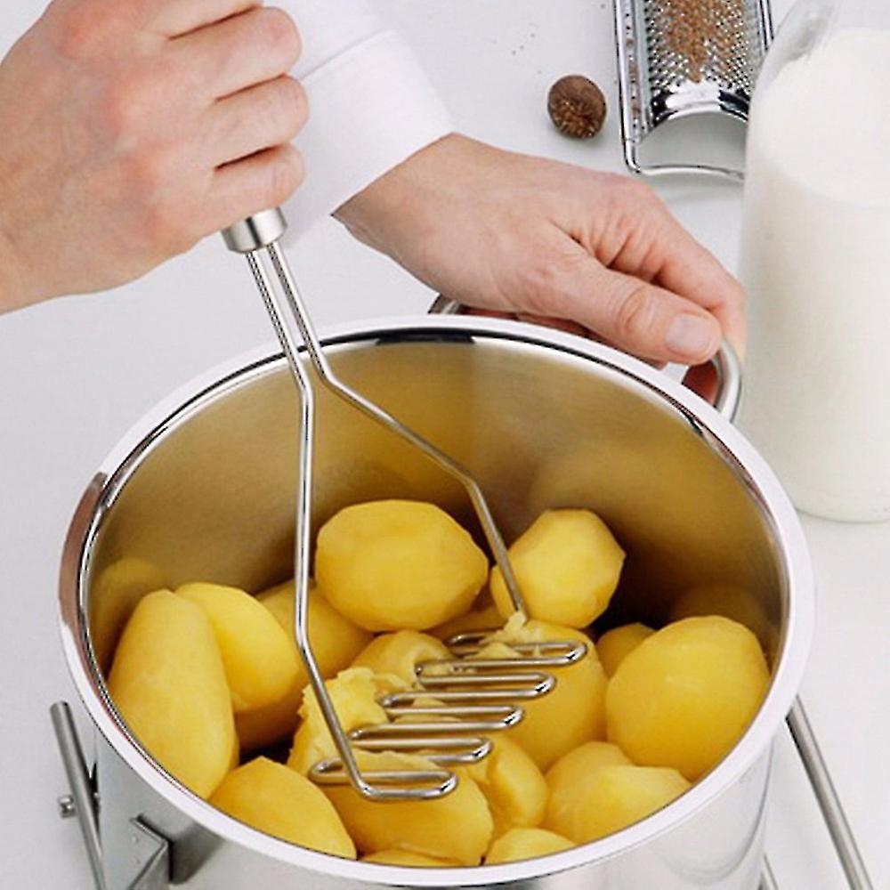 Wave Potato Masher， 1 Piece， Silver