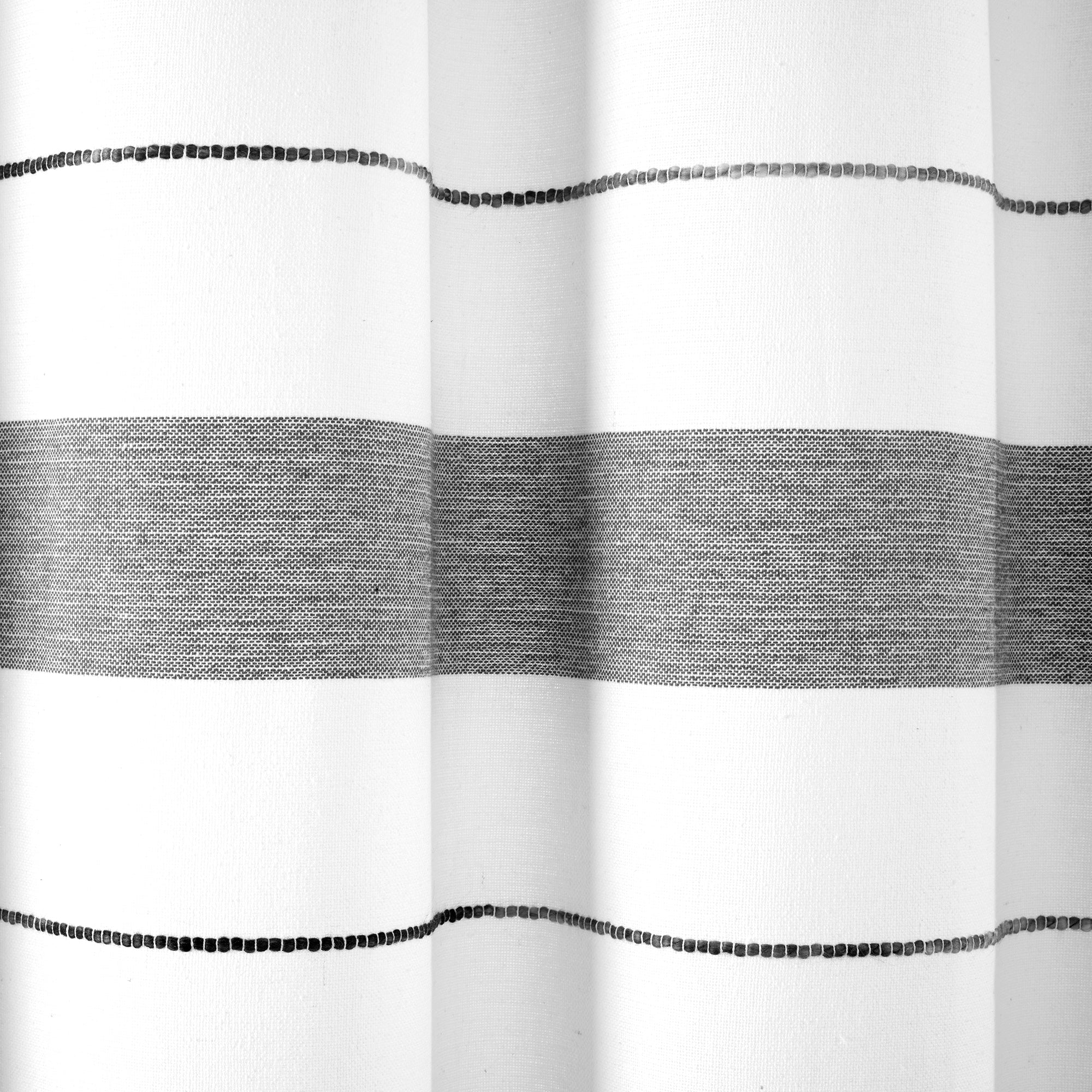 Chic Stripe Yarn Dyed Eco-Friendly Recycled Cotton Shower Curtain