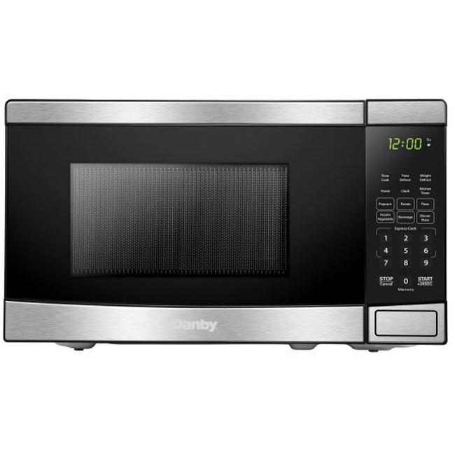 Danby 17-inch, 0.7 cu.ft. Countertop Microwave Oven with 6 Auto Cook Options DBMW0721BBS