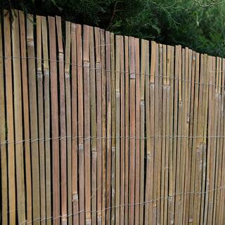 Backyard X-Scapes 6 ft. H x 6 ft. L Natural Raw Split Bamboo Slat Fence (2-Pack) 20-BSN6X6PK2