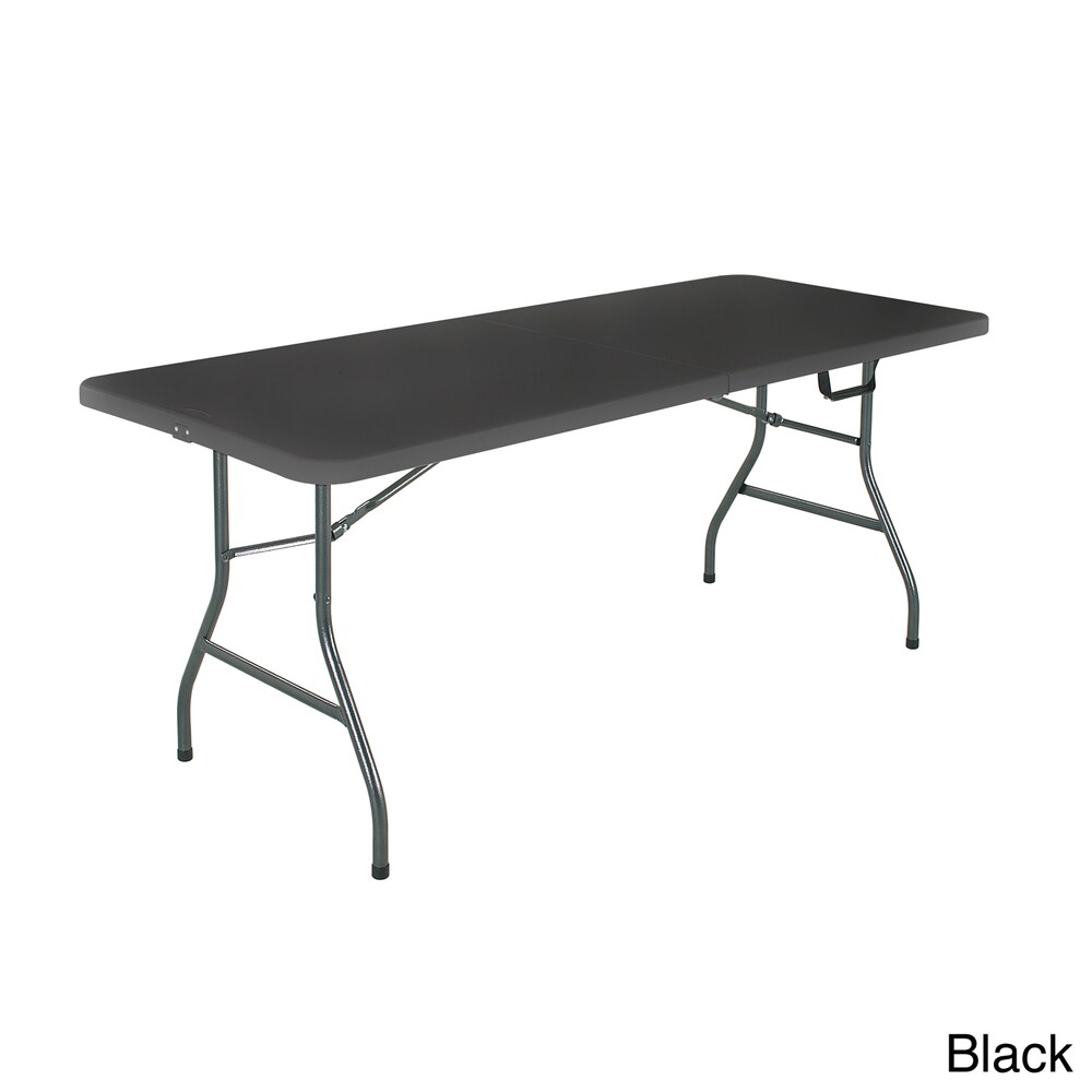 COSCO 6 ft. Fold in Half Banquet Table with Handle