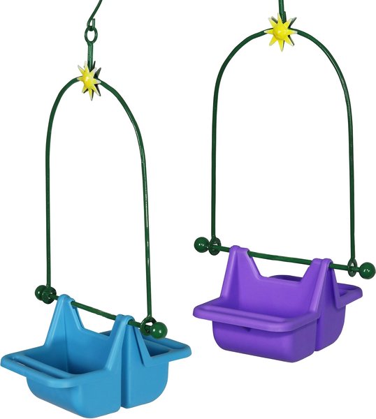 Exhart 2-Piece Hanging Basket Bird Feeder