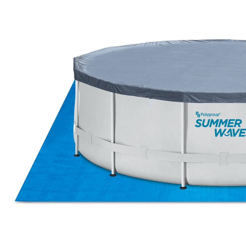 Summer Waves Elite 18 ft. Round 48 in. D Metal Frame Pool Set with Filter Pump P4001848B-SW