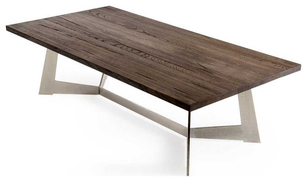 Sofiya Modern Dark Aged Oak Coffee Table   Contemporary   Coffee Tables   by Rustic Home Furniture Deco  Houzz