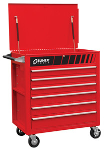 Sunex 8057 Premium Full Drawer Service Cart   RedC...