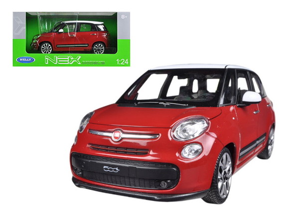 Welly 24038r  2013 Fiat 500L Red 1/24 Diecast Car ...